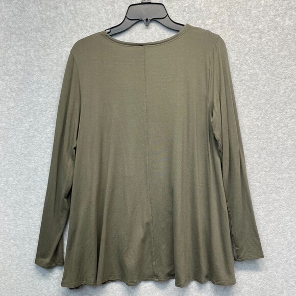 Eileen Fisher System Viscose Jersey Top Medium Lightweight Stretch Crew Neck‎ - Picture 5 of 11